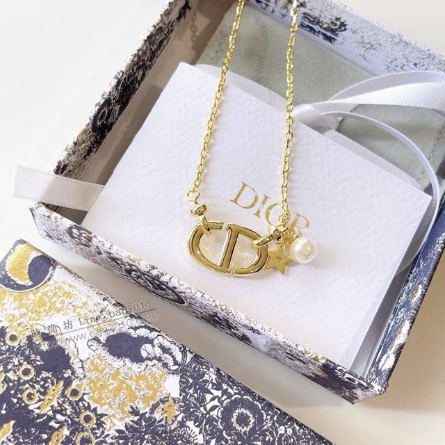 Dior飾品 迪奧經典熱銷款cd珍珠星星項鏈鏈條  zgd1275